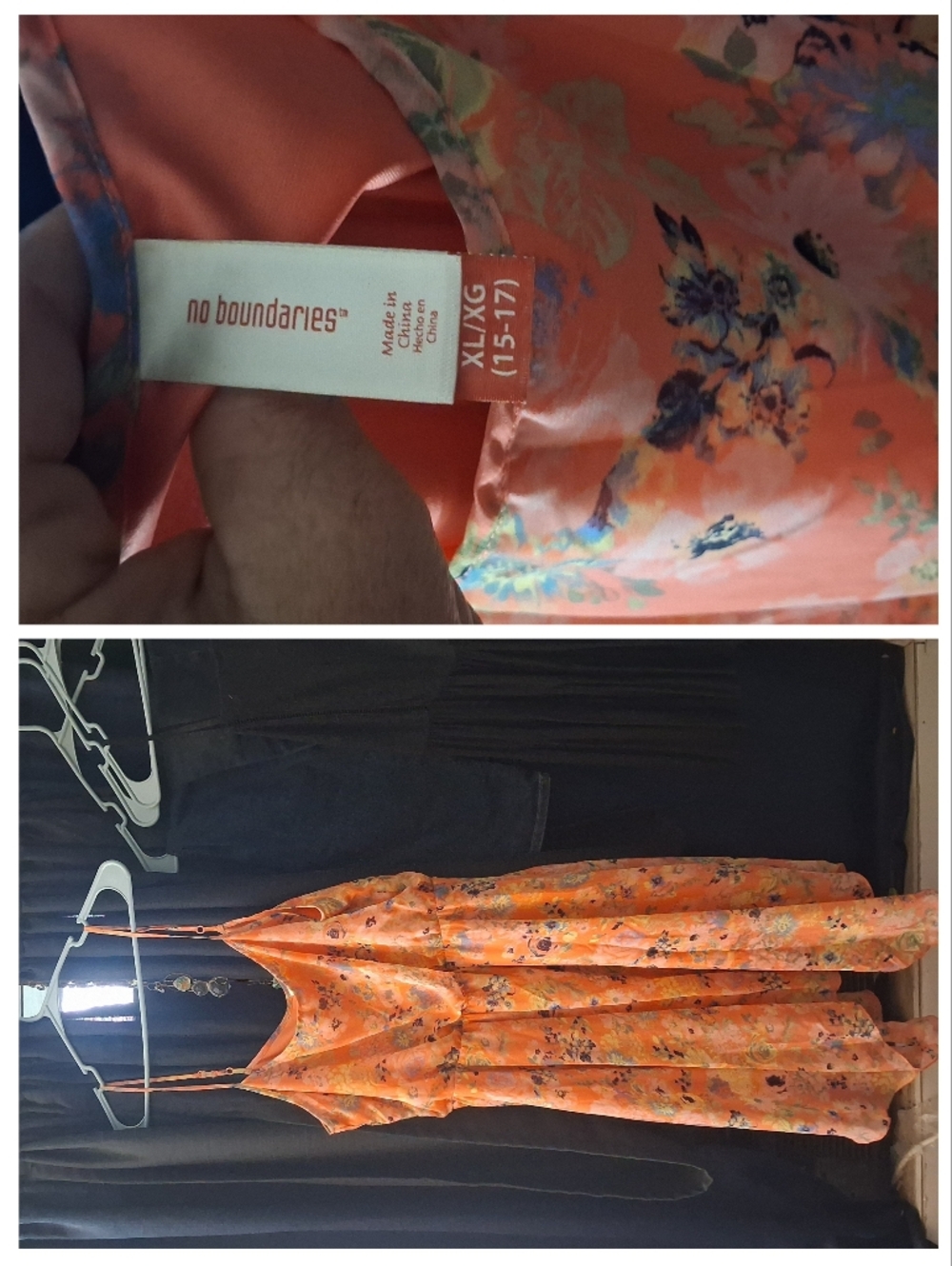 No Boundaries Coral Orange Floral Maxi Dress